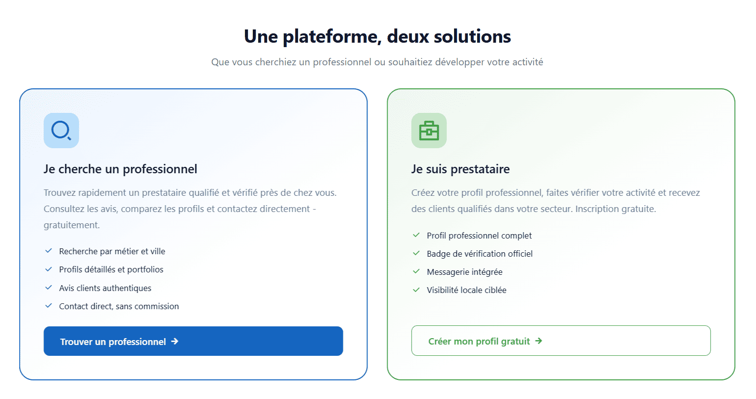 Near-Job - Section services du site Near-Job développé par Elohim Warren